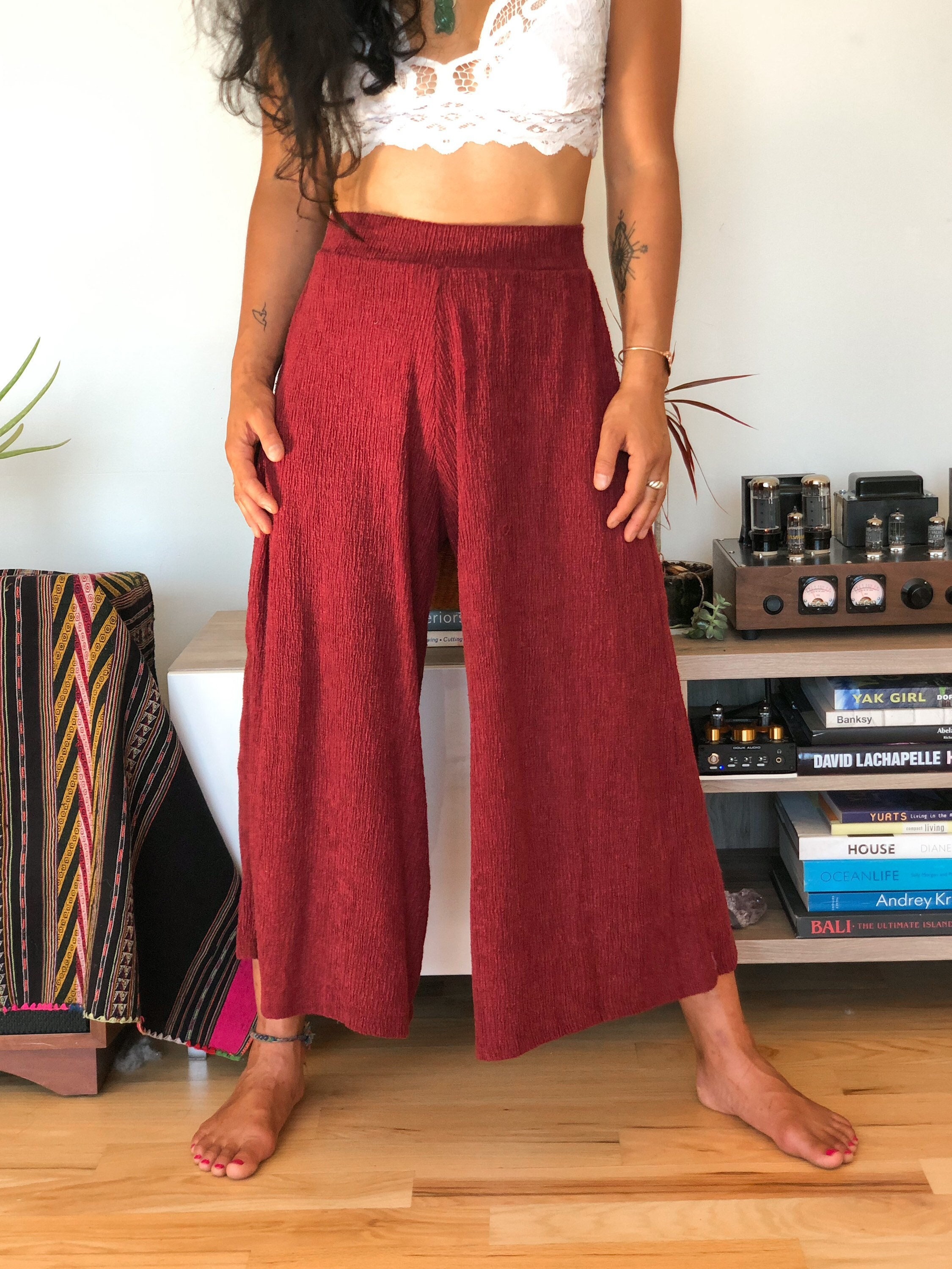 Red Wide Leg Pants -  Canada