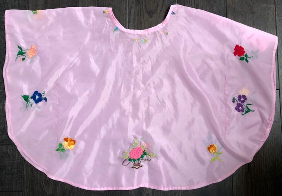 Vintage Dusty Rose Embroidered Blouse / Light Pin… - image 3