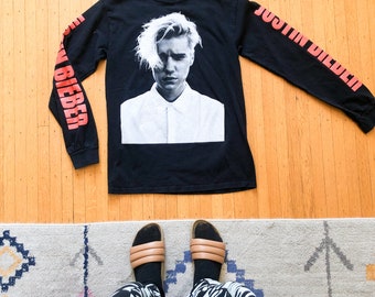 Justin Beiber Purpose Tour Cotton Crewneck Long Sleeve Concert Shirt