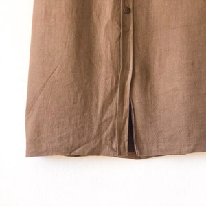 Vintage 60s Tan Button Front High Waist Skirt 26 / Tan Cargo Safari Skirt / Button Front Cargo Military High Waist Skirt 26 image 10