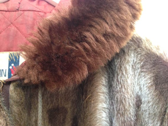 Vintage 50s Fur Coat / Rain Master Fur Bomber wit… - image 9