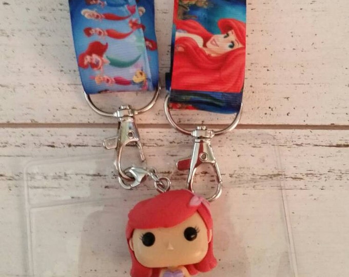 Disney Inspired the Little Mermaid Lanyard With Ariel Charm Etsy