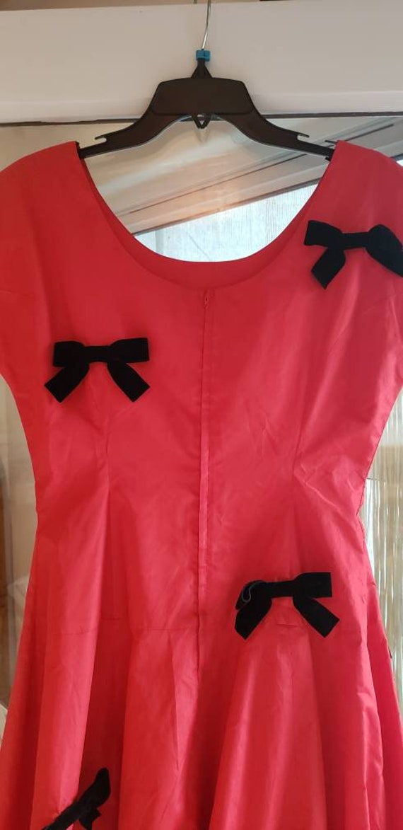 Adorable unique vintage 50s Holiday dress - image 3