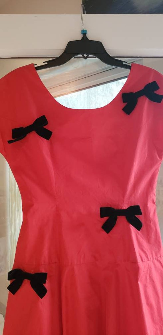 Adorable unique vintage 50s Holiday dress - image 2