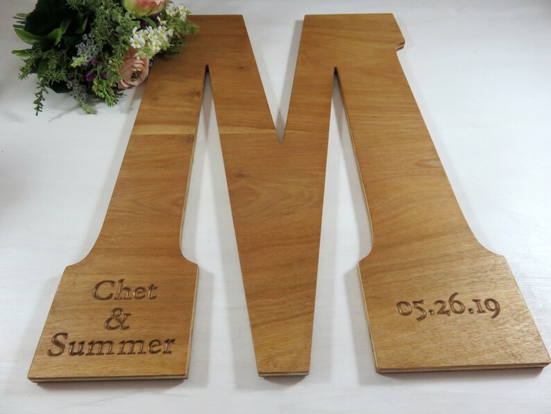 Large Wooden Wall Letters Guest Book Alternative Mr And Mrs For Guestbook Letter Wedding