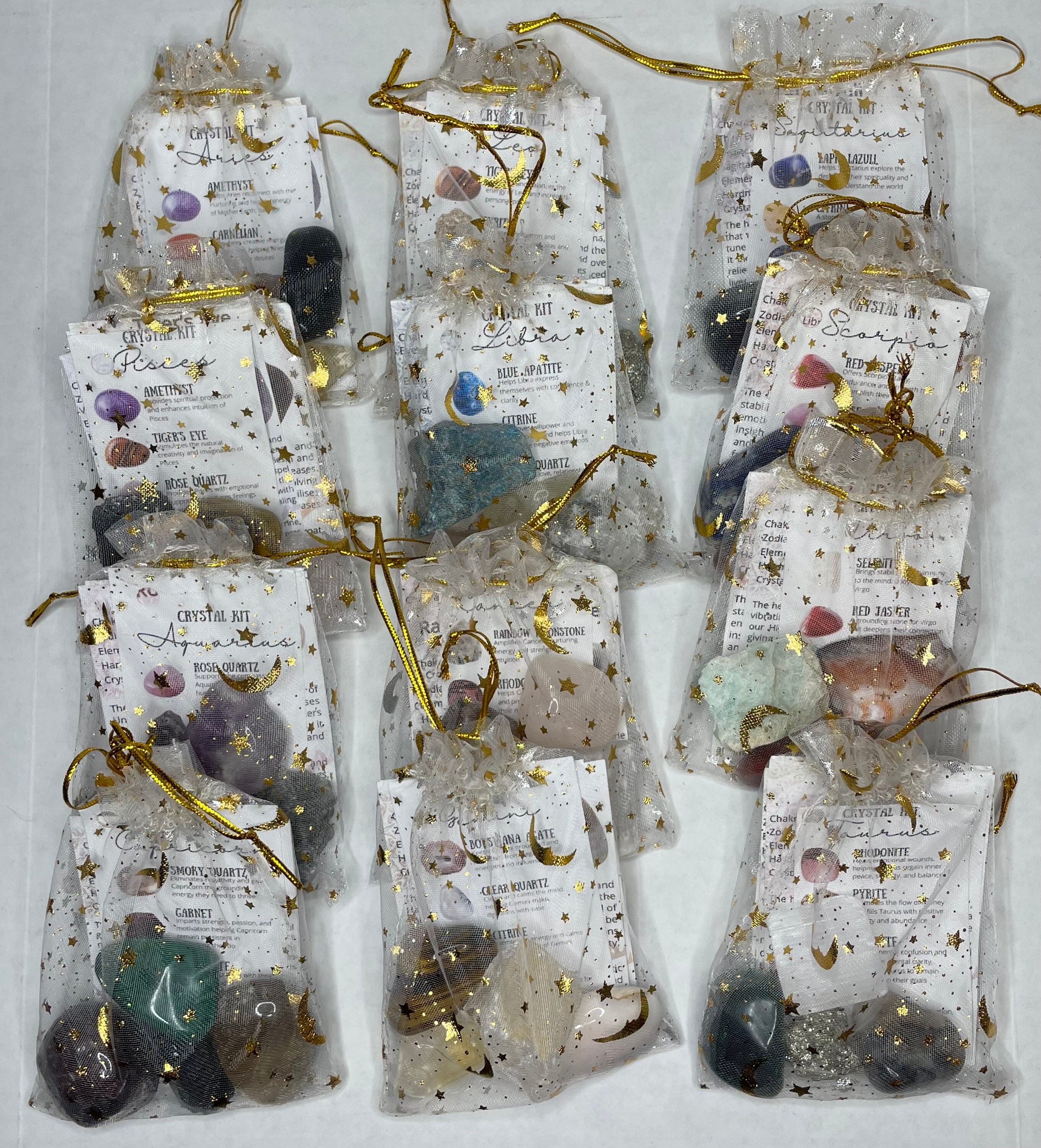 Zodiac Season Crystal Starter Kits Star Sign Gifts