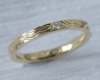 Ring 18ct yellow gold with diamond