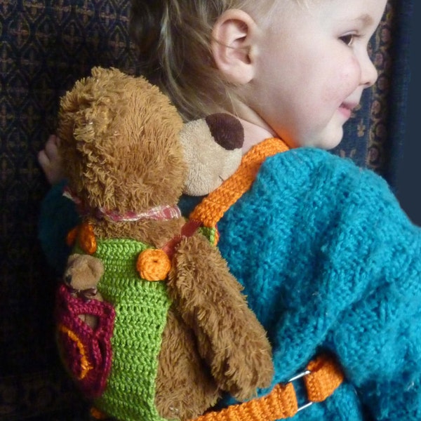Doll carrier crochet pattern, PDF, baby carrier for children, 006.