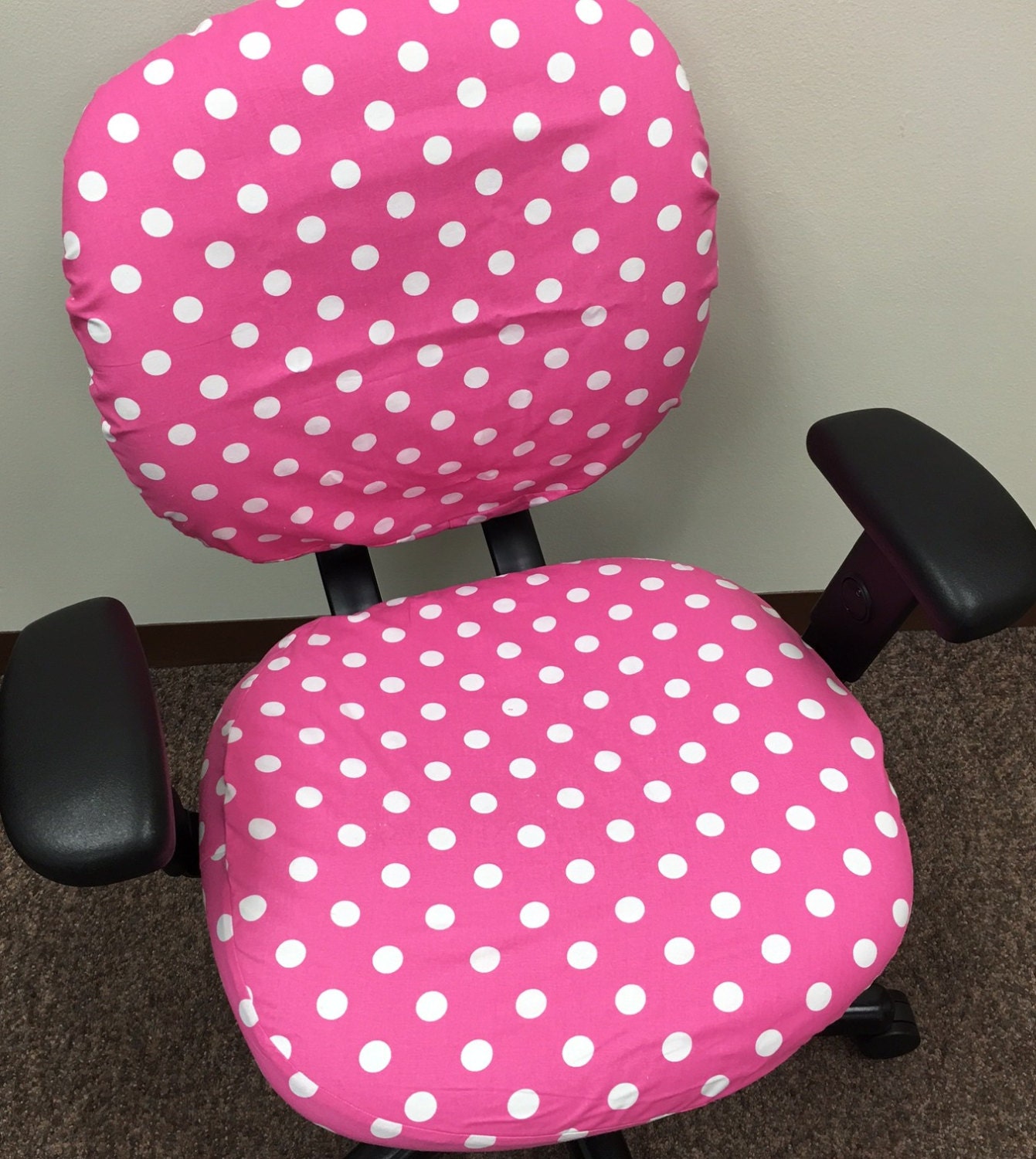 Custom Office Chair Slipcover with elasticized seat and back Etsy