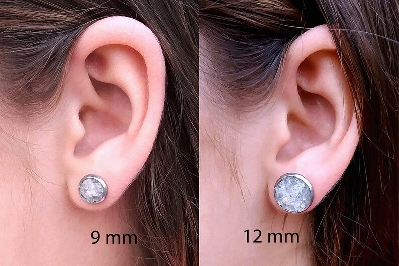 Clear quartz stud earrings Clearance