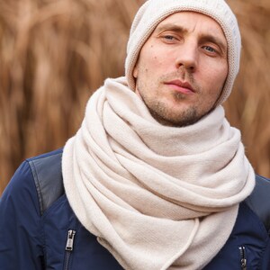 Pure Cashmere Knit Scarf Wrap Cashmere Gift for Men image 4