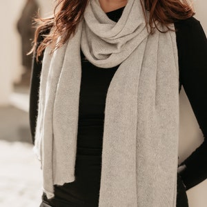 Cashmere Knit Oversized Scarf for Women - Pure Cashmere Wrap