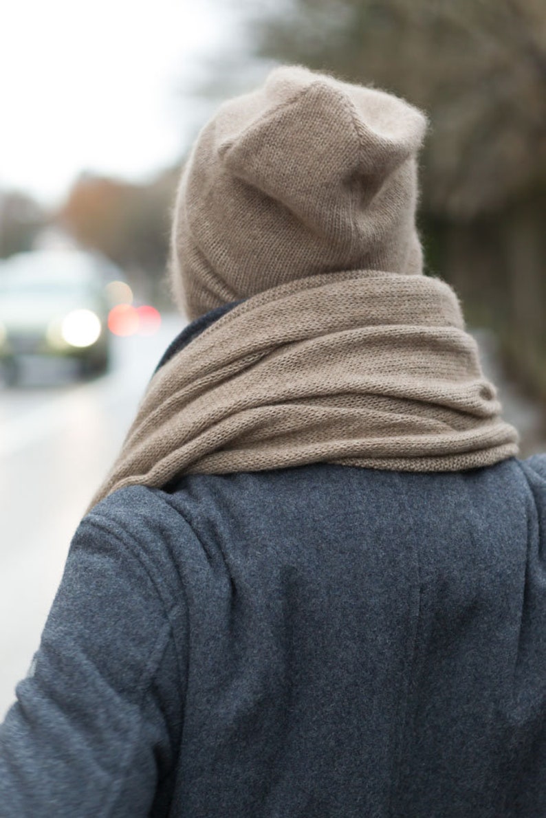 Pure Cashmere Knit Scarf Wrap Cashmere Gift for Men image 6