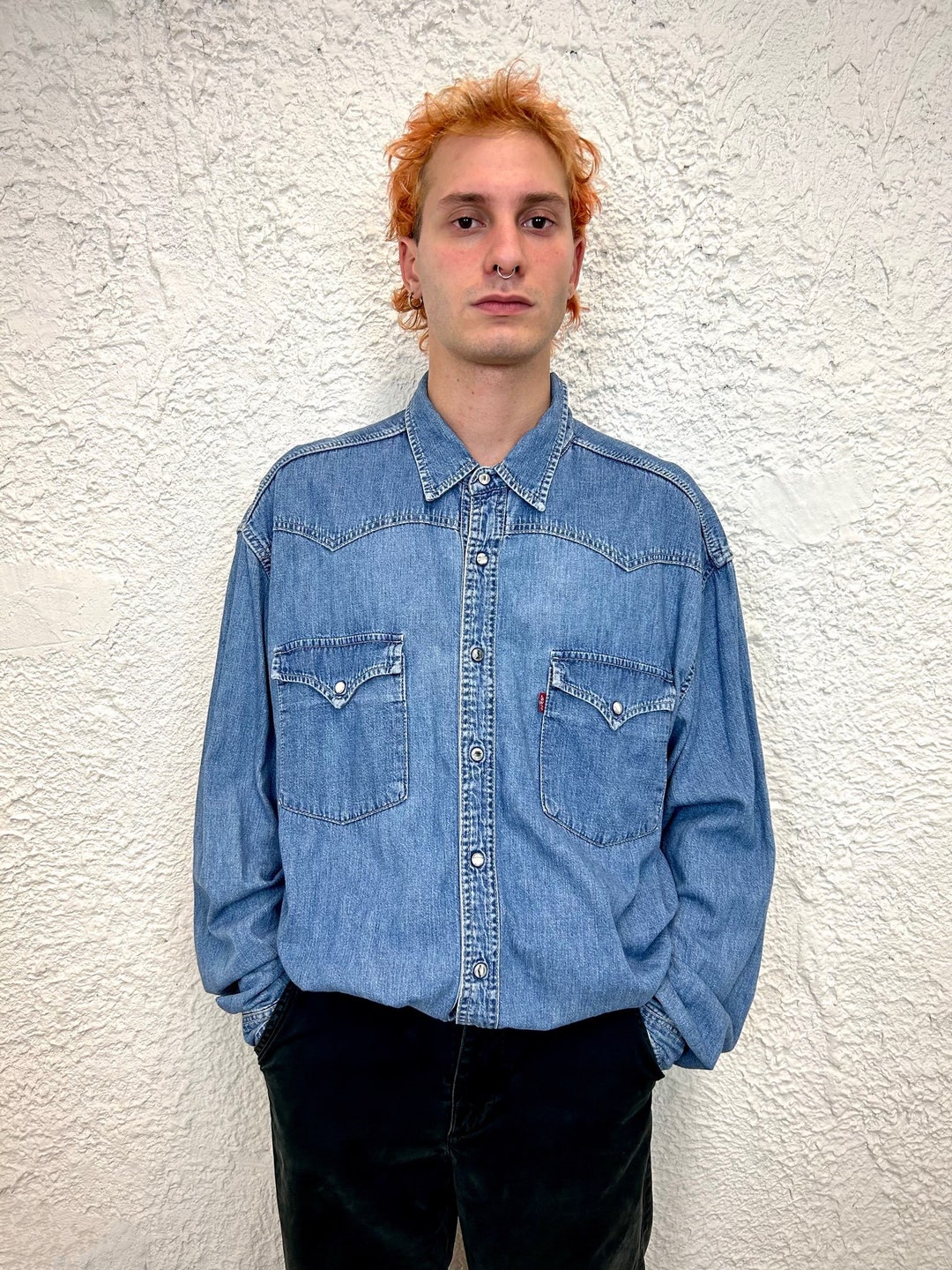 Vintage LEVIS Denim Shirt - Etsy