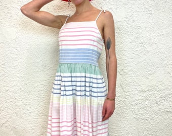 Vintage RALPH LAUREN striped dress, 100% cotton