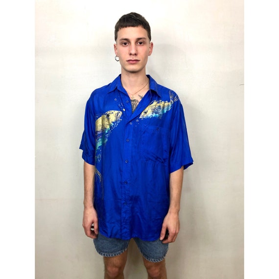 HAND PAINTED silk shirt