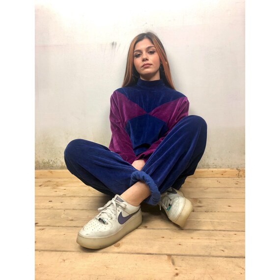 80s velour jumpsuit