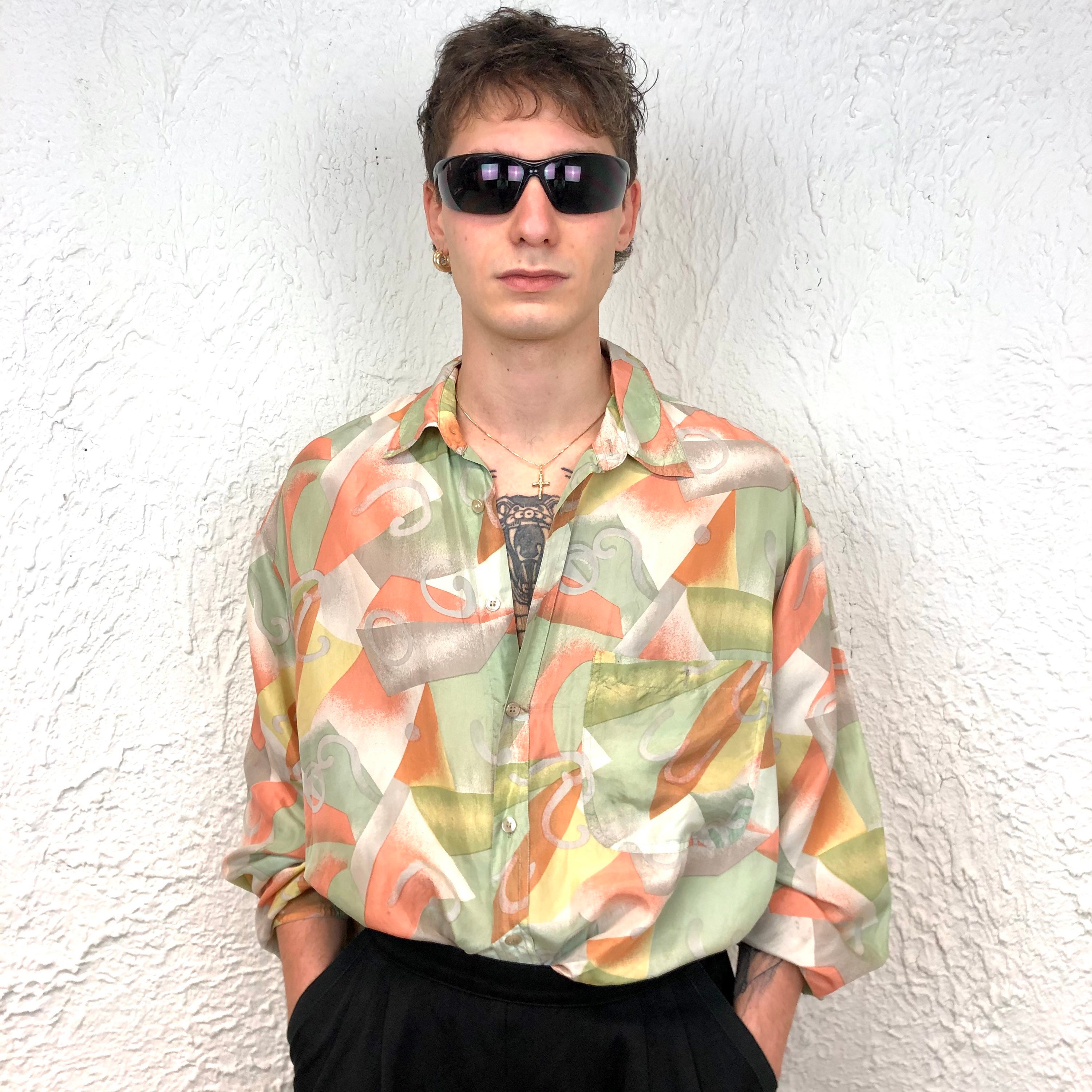 90s silk shirt