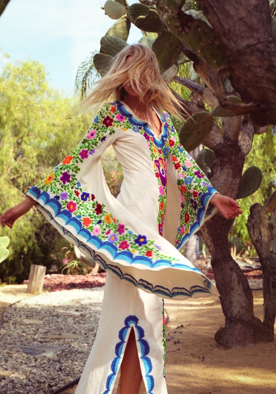 mexican embroidered wedding dress