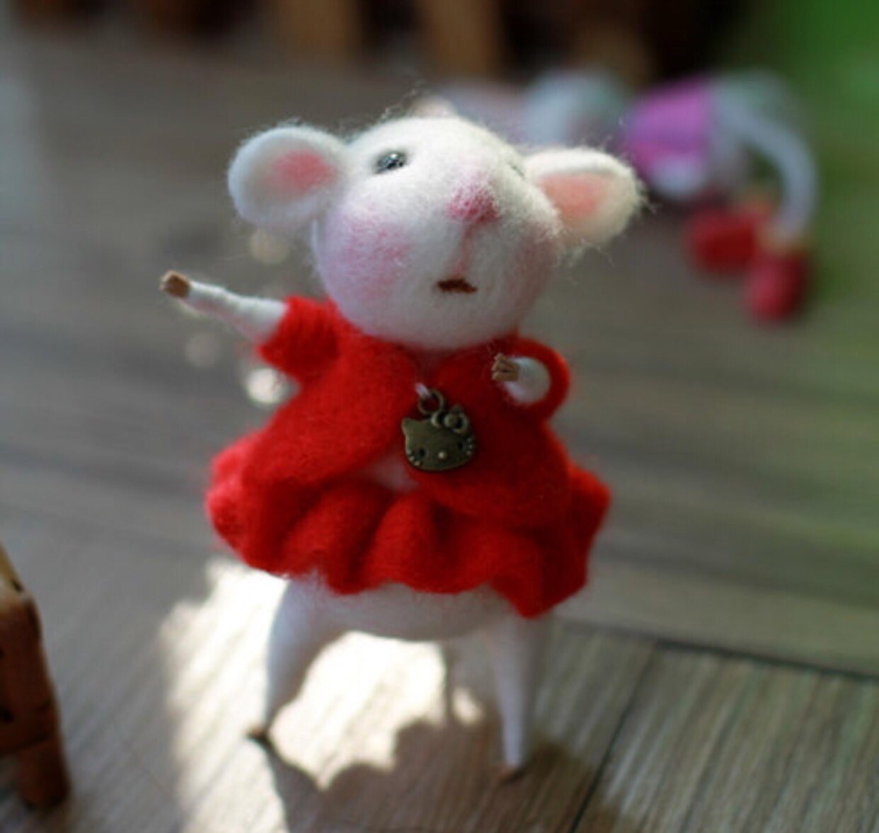 Finished Felt Kit/super Cute Mice/red Mice/perfect Gift Etsy