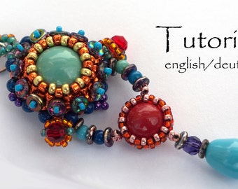 Beading Pattern - Beading Tutorial pendant QueenE