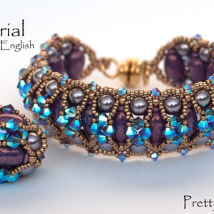 Beading Pattern 2 in 1 Beading Tutorial bracelet beaded bead Balrade image 3