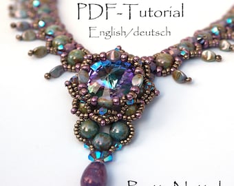 Patrón de abalorios - Tutorial - Instrucciones para el collar "Rosali"