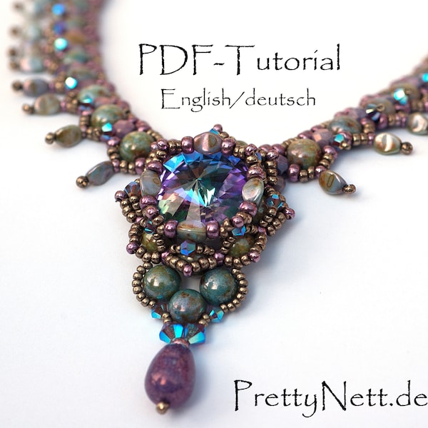 Beading Pattern - Beading Tutorial for necklace "Rosali"