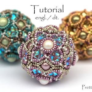 Patrón de abalorios - Tutorial - Instrucciones para el colgante de bola &quot;Sabine&quot;