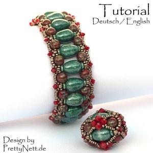 Beading Pattern 2 in 1 Beading Tutorial bracelet beaded bead Balrade image 4