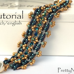 Beading Pattern - Beading Tutorial - bracelet - &quot;Hillside&quot;