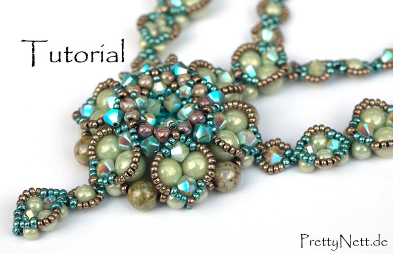 Beading Pattern Beading Tutorial for Necklace Etsy UK