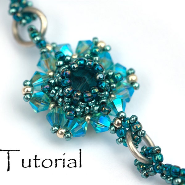 Beading Pattern - 2 in 1 Beading Tutorial earring pendant "Ahoi" and "Sea Flower"