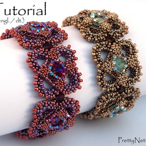 Beading Pattern Tutorial Anleitung Armband Carré Renaissance Bild 1