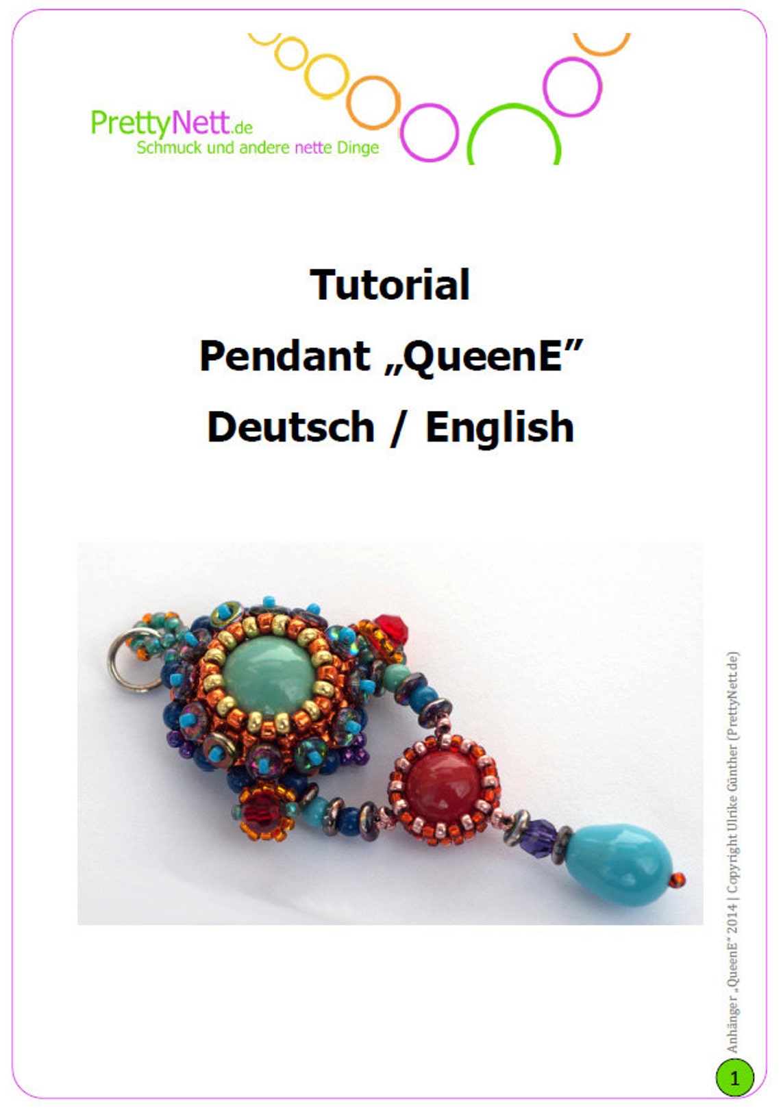 Beading Pattern Beading Tutorial Pendant Queene Etsy