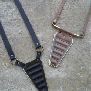 Black Necklace - Black Leather Necklace - Statement Leather Necklace