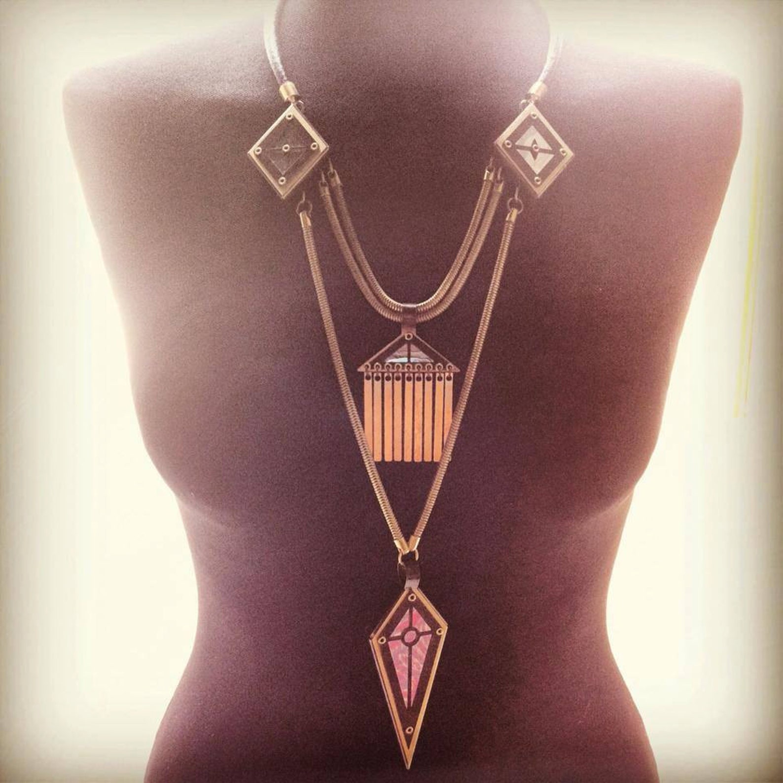 18K Black Statement Necklace