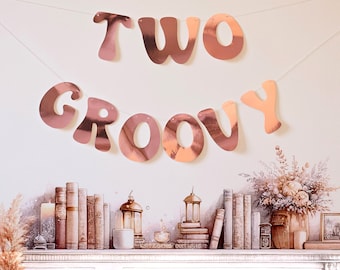 Two Groovy 2nd Birthday Party Banner