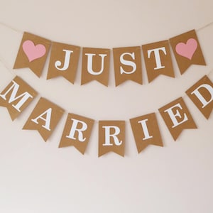 Décoration de mariage Enseigne banderole Bruant juste mariés