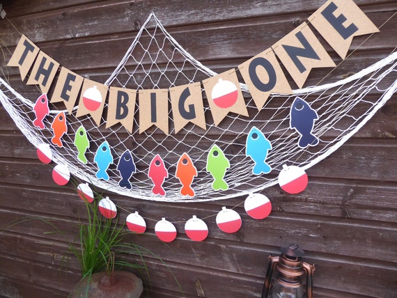 The Big One Fishing Birthday Party Banner, Fish, Bobber Garland Decorations,  1st, 2nd, 16th Birthday, Can Be Customised for Any Age -  Canada