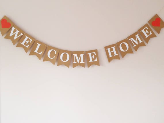 Letrero de banderines de bienvenida a casa, fiesta de bienvenida,  decoración de fiesta de inauguración de la casa -  México