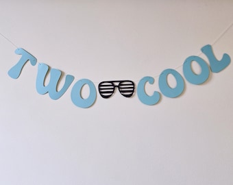 Two Cool 2nd Birthday Banner for Boys Birthday Celebration and Memorable Gift Idea