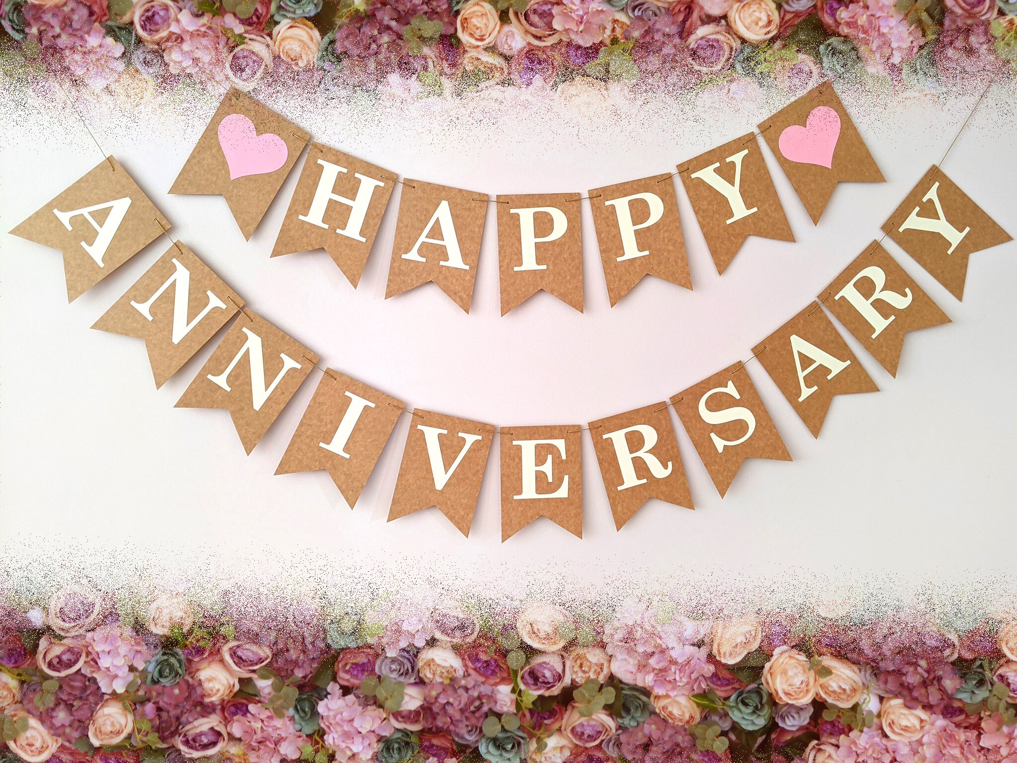 Joyeux Anniversaire 1er Anniversaire De Mariage Bunting Etsy France