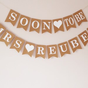 Wedding Bunting, Rehearsal Dinner Decoration, Soon to be Mr & Mrs bunting, Engagement Party Bunting Banner Sign image 8