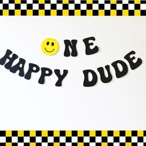 One Happy Dude 1st Birthday Banner - Customised Decor for Memorable Milestone Celebration