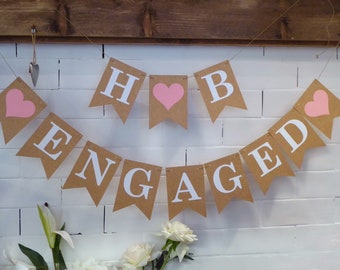 Engagement Bunting with Initials for Engagement Celebration