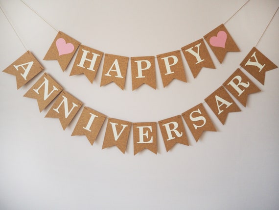 Joyeux Anniversaire 1er Anniversaire De Mariage Bunting Etsy France