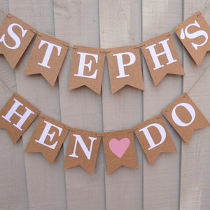 Hen do Girlande, personalisierte Braut als Henne Party Banner, Bachelorette Dekoration