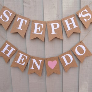 Hen do bunting, Personalised bride to be hen party banner, Bachelorette decoration