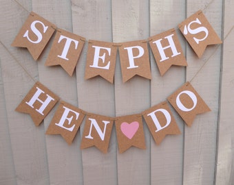 Hen do Girlande, personalisierte Braut als Henne Party Banner, Bachelorette Dekoration